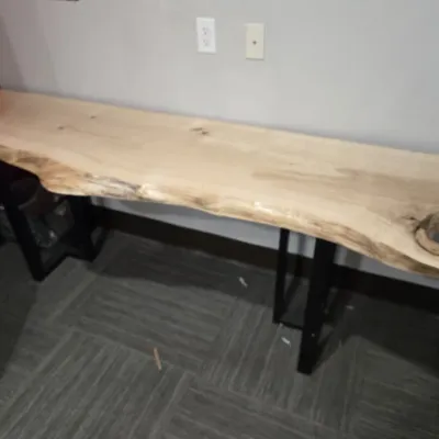 Sale Photo Thumbnail #40: Wood Table Metal Frame
84x24 Narrow End 31 Wide End