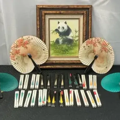 Giant Panda Artwork & Hand Fan Collection 