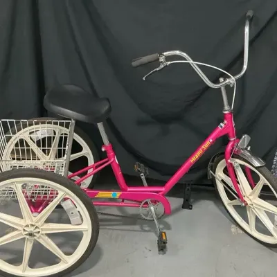 Pink Miami Sun Adult Tricycle With Basket 