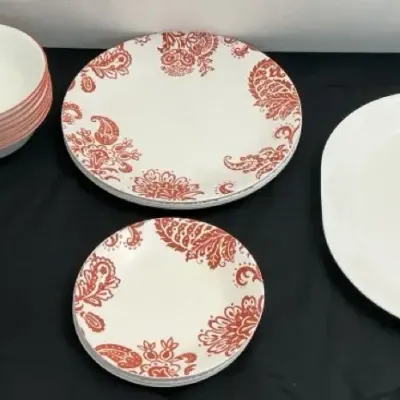 Corelle Red Paisley Dish Set & More