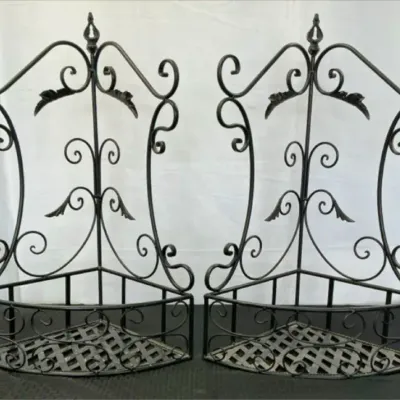 Wrought Iron Corner Planters