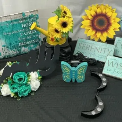 Sunflower & Teal Inspiration Decor