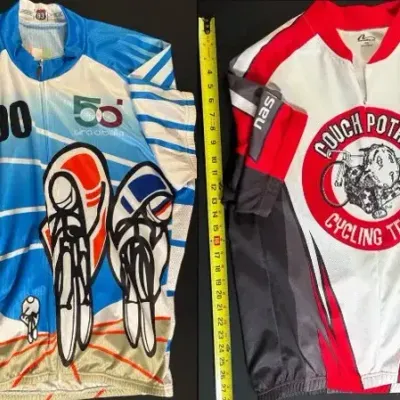 Men’s Cycling Jerseys Lot of 2 – Giro d’Italia XXL & Couch Potato Cycling Team XXL