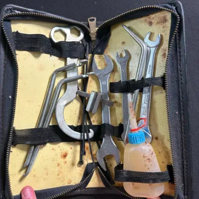 Vintage Bicycle Repair Tool Kit w/ Zippered Case – Drop Forged Japan Tools
