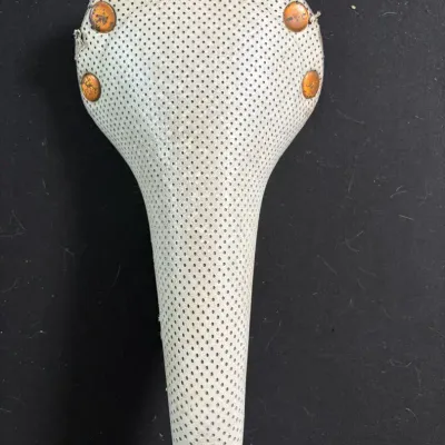 Vintage Selle San Marco Regal Girardi Bicycle Saddle – White Perforated – Made in Italy