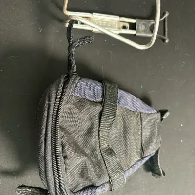 Vintage Bicycle Accessories Lot – UltraSport Saddle Bag, Cobra Bottle Cage & Tubular Tire