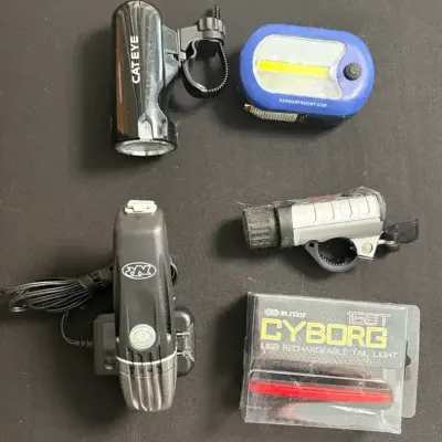 Bicycle Lights & Safety Accessories Lot – Planet Bike, CatEye, Cygolite & More