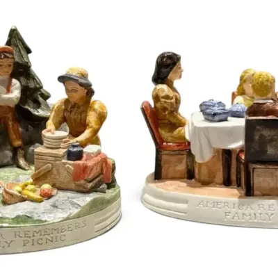 Sebastian Miniature America Remembers “Family Picnic” & “Family Feast” Figurines 