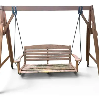 Wooden Freestanding A-Frame Porch Swingset