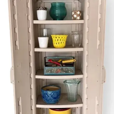 Rubbermaid Storage Cabinet w/ Gardening Supplies 