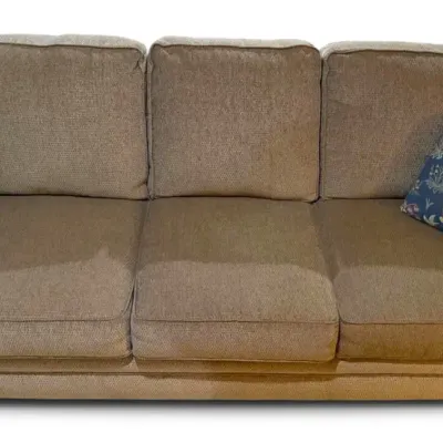 Broyhill Three-Cushion Taupe Sofa