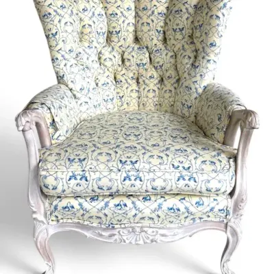 French Provincial Tufted Armchair 