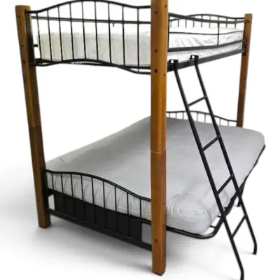Twin-Over-Futon Convertible Bunk Beds w/ Ladder