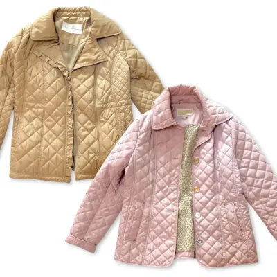 Michael Kors Pink Quilted Jacket & Jessica Simpson Fawn Jacket (Size M)