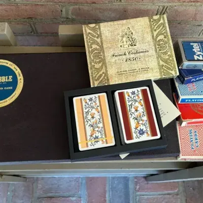 Scrabble and Playing cards