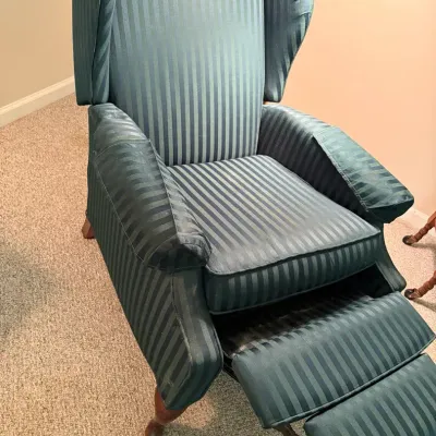 Reclining Wingback Chair Plus Floor Lamp
