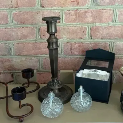 Candle holders including Oleg Cassini Crystal