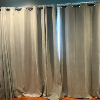 Sage Green Curtains W Sheer Crème Curtain- 91 & 95” Long 