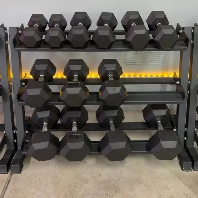 Weights 13 Pcs And Rack. Located Street 25, 50, 80 Lb