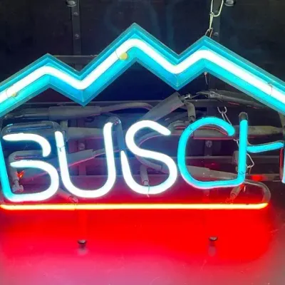 Vintage Busch Beer Neon Sign