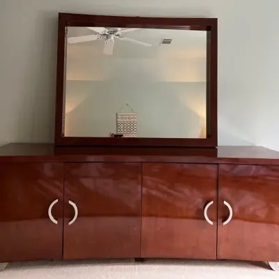 Mid Century Modern Dresser & Mirror