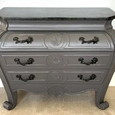 Charcoal Gray Antique Style Bombay Chest