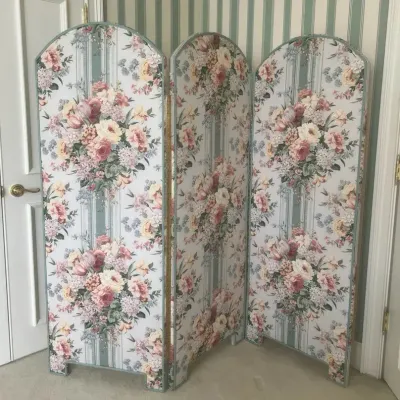 Vintage Double Sided Fabric Room Divider