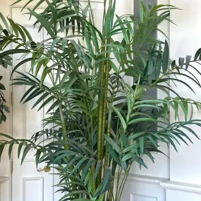 Very Large Faux Palm Tree With Accent Light