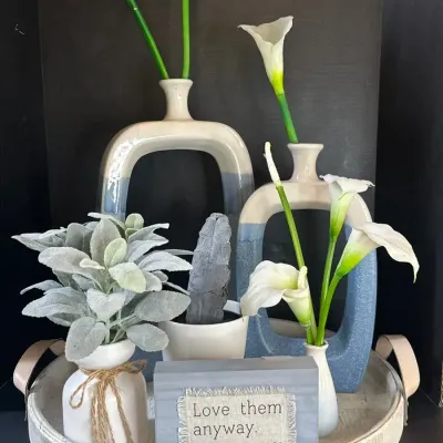 “Grace In Bloom” Vases, Tray, And More Decor Variety: 7pcs