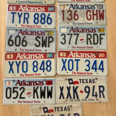 License Plate Variety: 11pcs