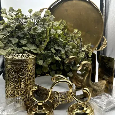 Vintage Brass And Brass Tones: 8pcs