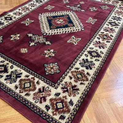 IKAT Merlot Area Rug