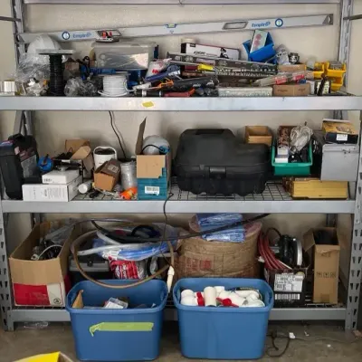 Miscellaneous Garage Items Lot *Shelf Not Included*