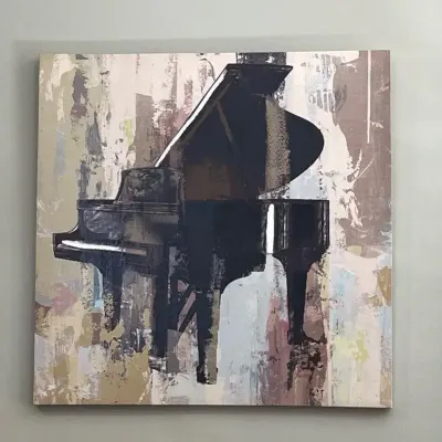 “Bluebird Piano” Print On Wrapped Canvas