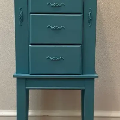 Wooden Standing Jewelry Armoire