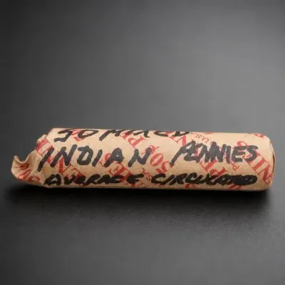 Paper-Wrapped Roll of Indian Head Cents