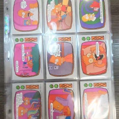 The Simpsons Trading Cards Sheet