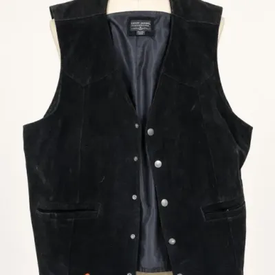 Lucky Leather Black Suede Vest