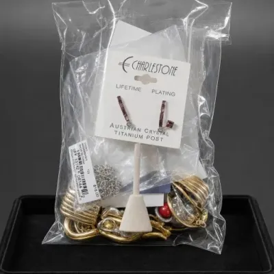 Bagged Charlestone Earrings and Costume Jewelry Assortment