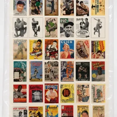 Framed Sports Magazine Cover Print Collage
