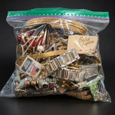Bagged Assorted Costume Jewelry and Watches