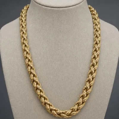 Gold-Tone Rope Chain Necklace