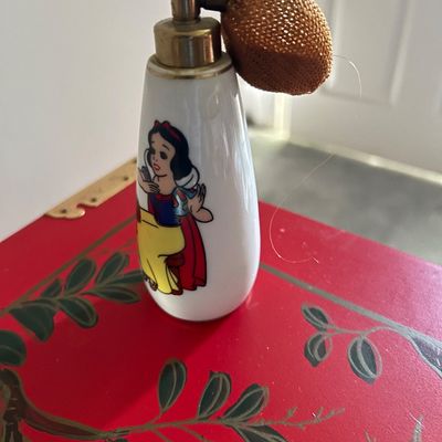 Vintage Walt Disney Snow White and Dopey Ceramic Perfume Atomizer