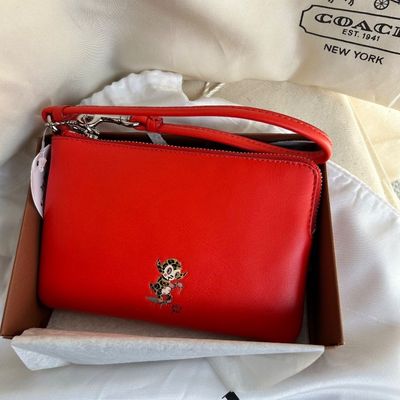 Coach X Gary Baseman Limited Edition Red Leather Wristlet