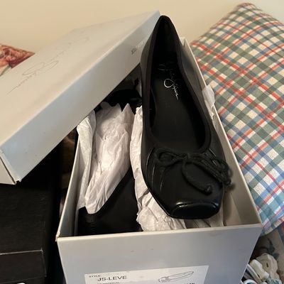 Jessica Simpson Black Ballet Flats with Bow