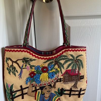 Isabella FioreTropical Island Embellished Appliquéd Tote