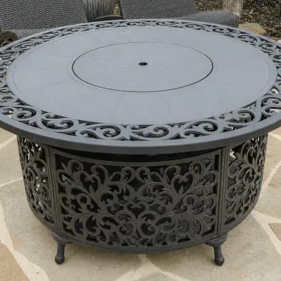 Cast Aluminum Propane Fire Pit Table