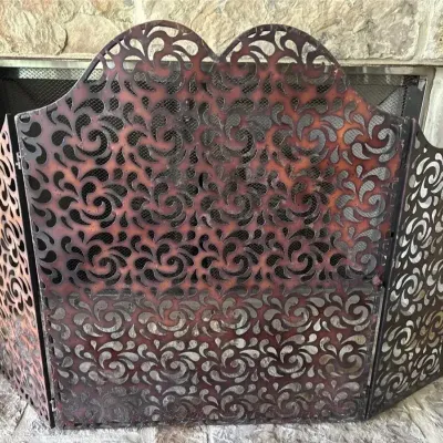  Decorative Metal Laser-cut Scrollwork Fireplace Screen