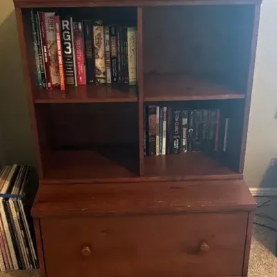 Solid Wood Bookshelf Unit