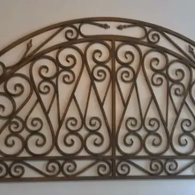 Wrought Iron Half Moon Shape Scroll Wall Decor